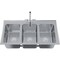 Amgood Drop in Sink 10 in. L x 14 in. W x 10 in. D, 3, 430 Stainless Steel SINK DIS-101410-3 - FAUCET - alternate 5